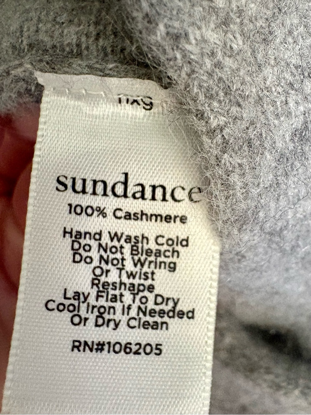 Sundance 100% Cashmere Wrap-Front Sweater Heathered Gray Long Sleeve Size L - Picture 5 of 8